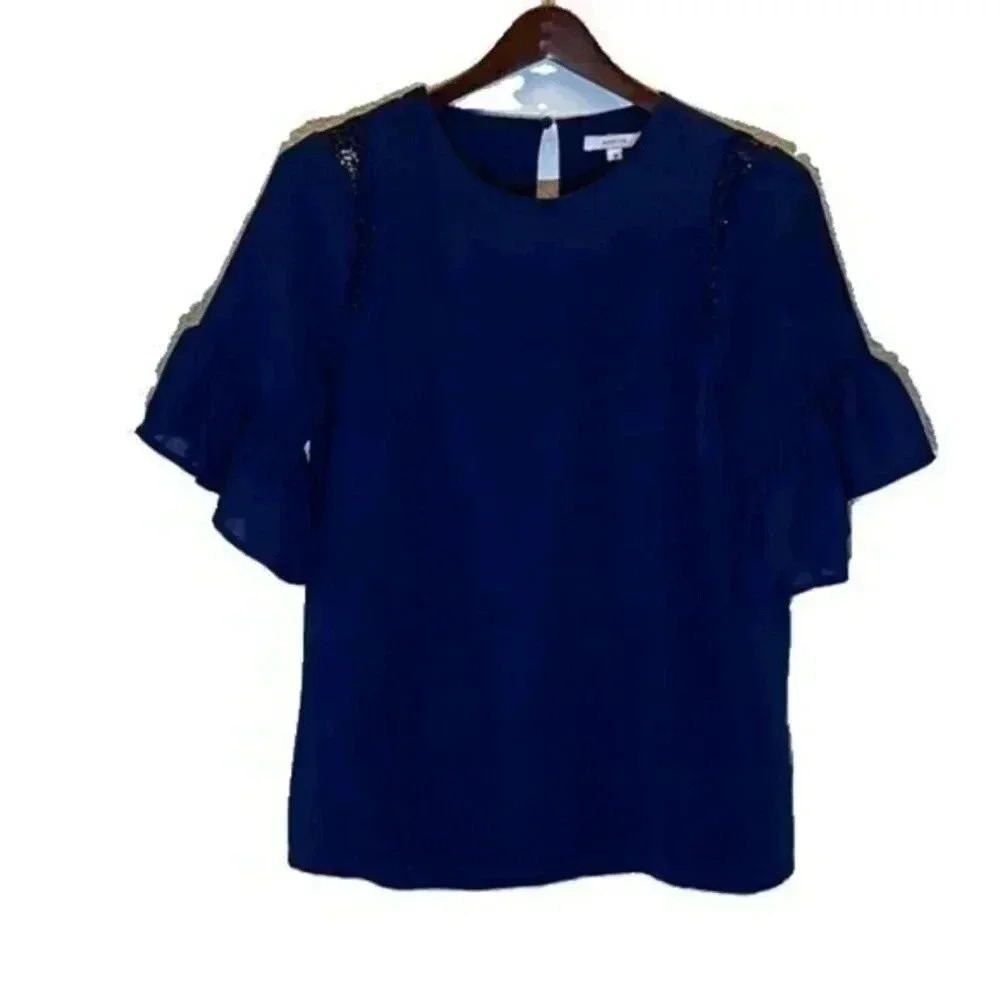 Maette navy dress blouse